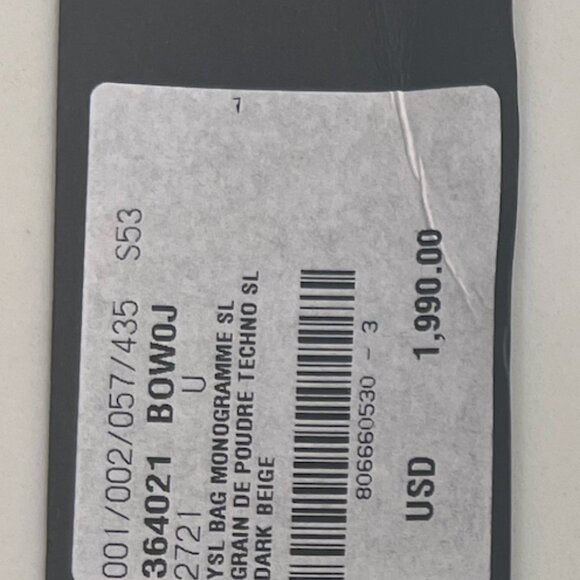 YSL Kate Medium Grain De Poudre Embossed Leather Dark Beige - Picture 9 of 10